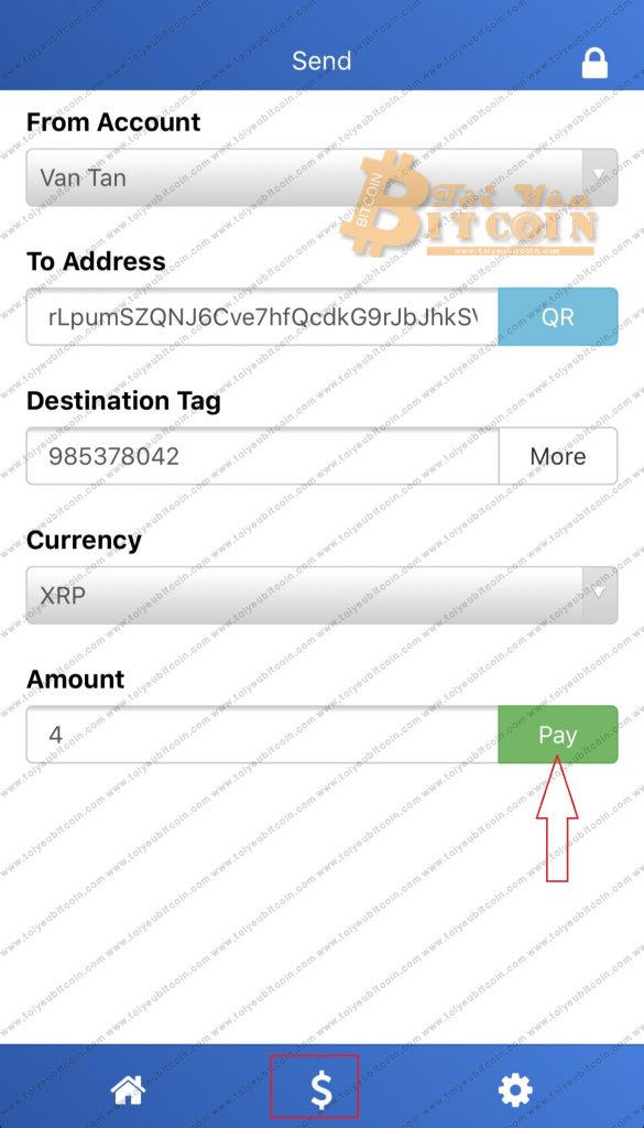 Rút XRP từ ví Toast Wallet. Ảnh 2