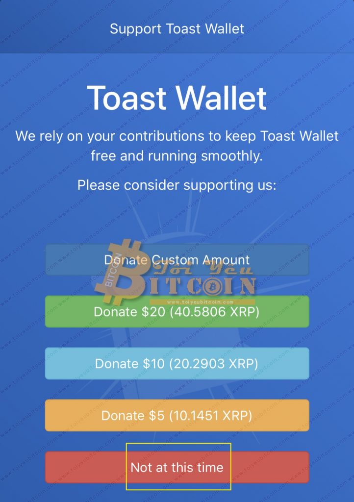 Cài đặt ví Toast Wallet trên điện thoại. Ảnh 7