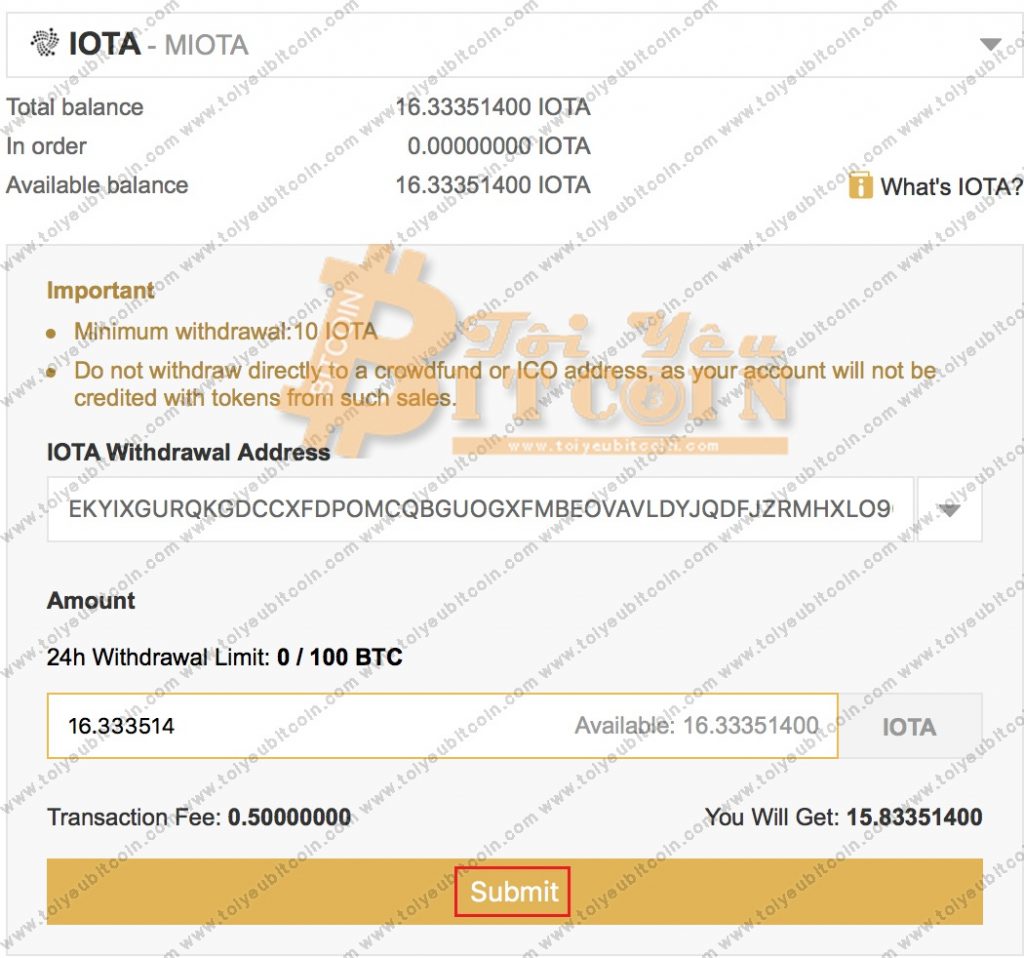 Cách nạp IOTA vào Trinity. Ảnh 4