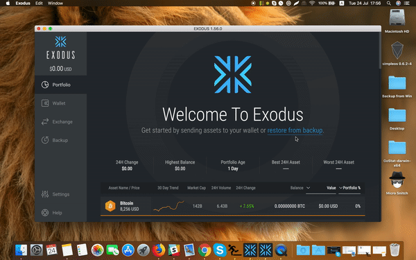 Khôi phục ví Exodus qua 12 từ khóa