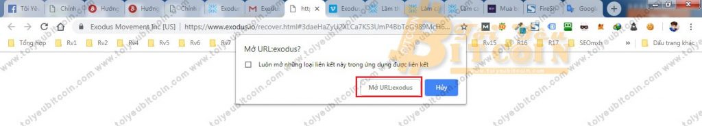 Khôi phục ví Exodus qua Email. Ảnh 1