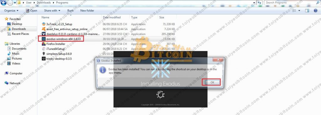 Tạo ví Exodus trên máy tính. Ảnh 2