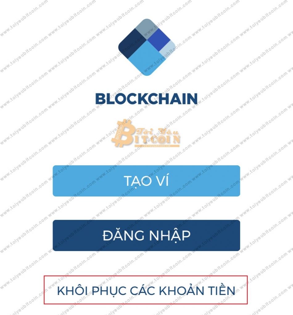 Khôi phục ví Blockchain trên điện thoại. Ảnh 1