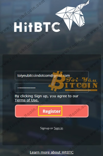 Đăng ký tài khoản HitBTC. Ảnh 2