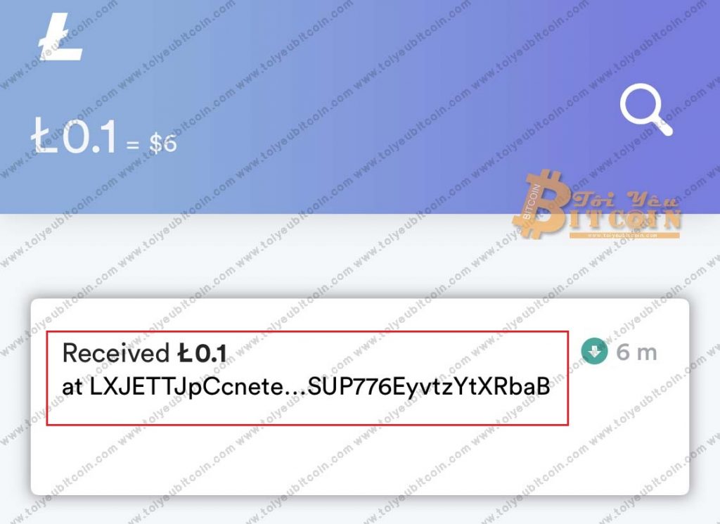 Nạp LTC vào LoafWallet. Ảnh 2