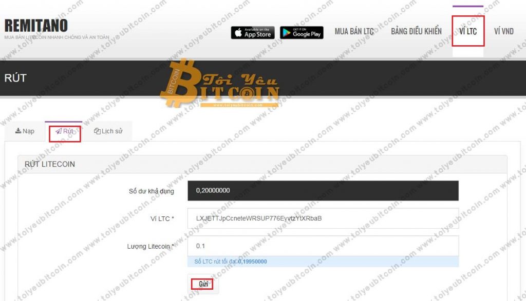 Nạp LTC vào LoafWallet. Ảnh 1