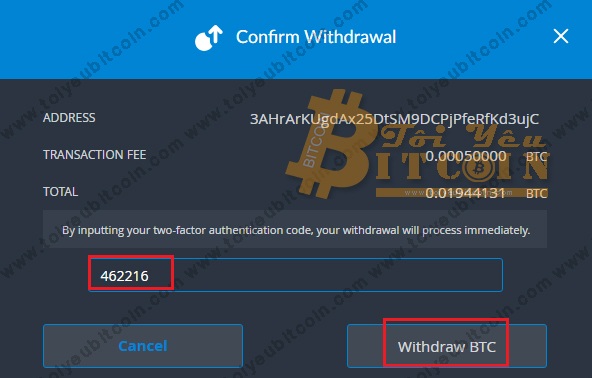Rút tiền từ sàn Bittrex. Ảnh 3