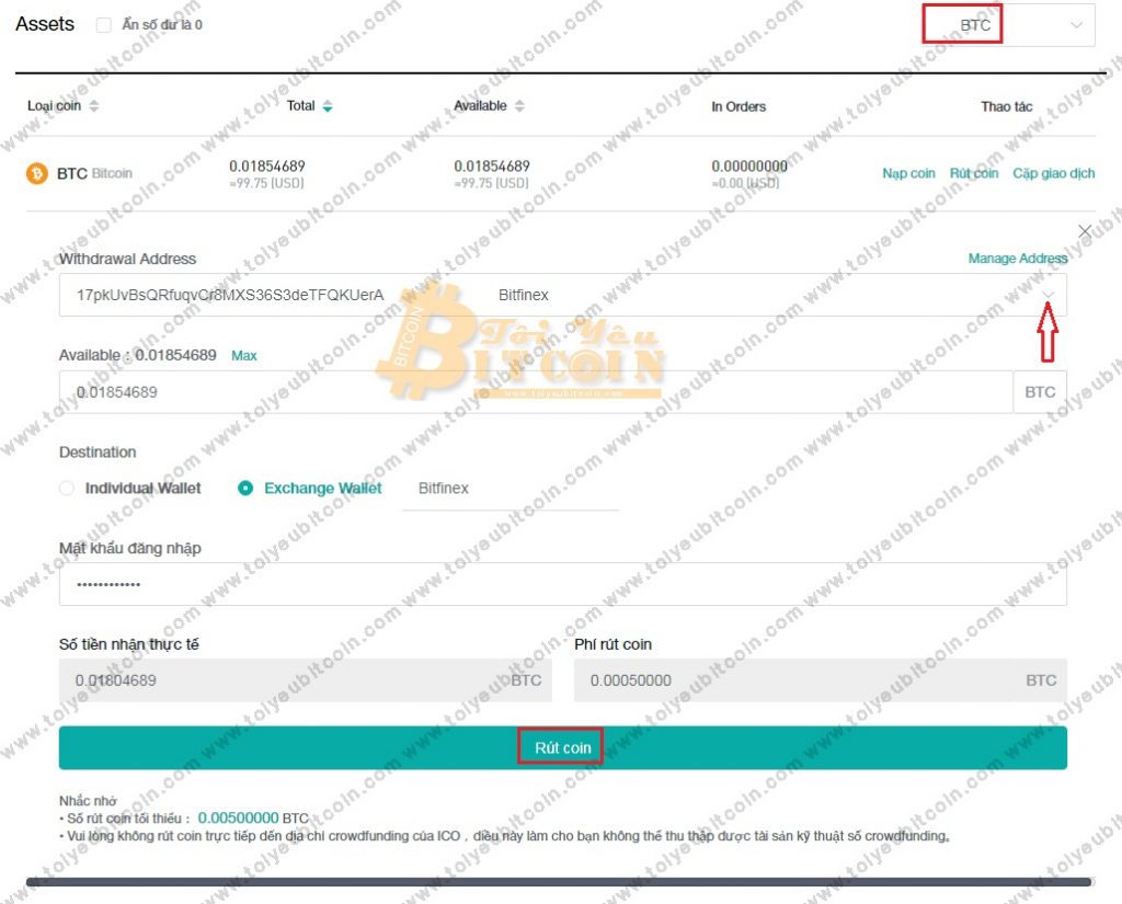Rút tiền từ sàn BitMart. Ảnh 5