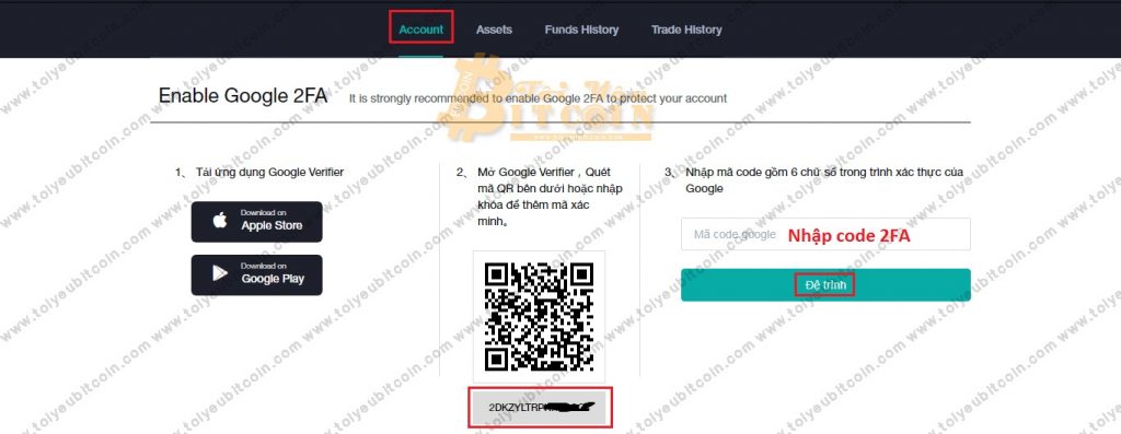 Bảo mật 2FA cho tài khoản BitMart. Ảnh 2