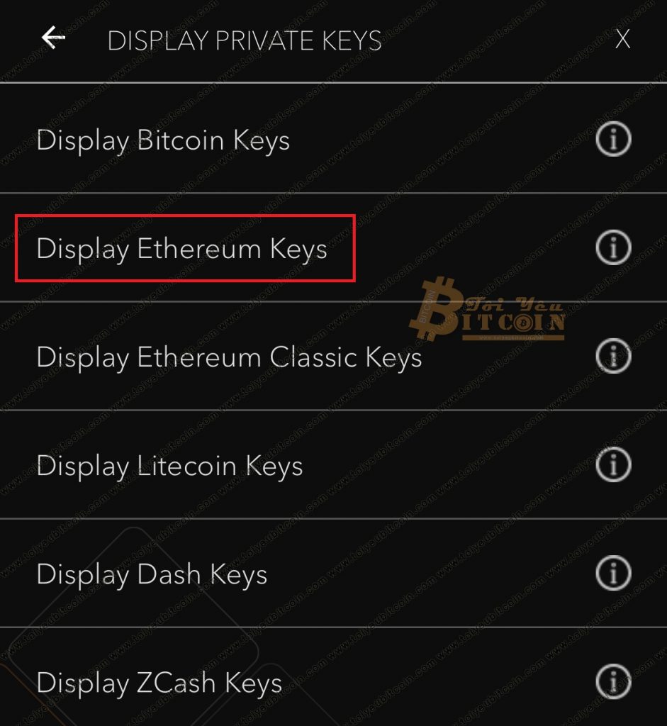 Cách lấy Private key trên ví JAXX. Ảnh 3