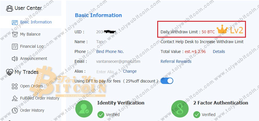 Xác minh tài khoản DigiFinex. Ảnh 18