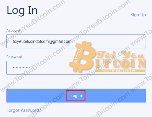 Đăng nhập vào sàn RightBTC. Ảnh 2