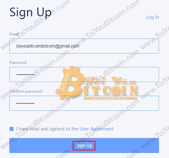 Đăng ký tạo tài khoản RightBTC. Ảnh 1
