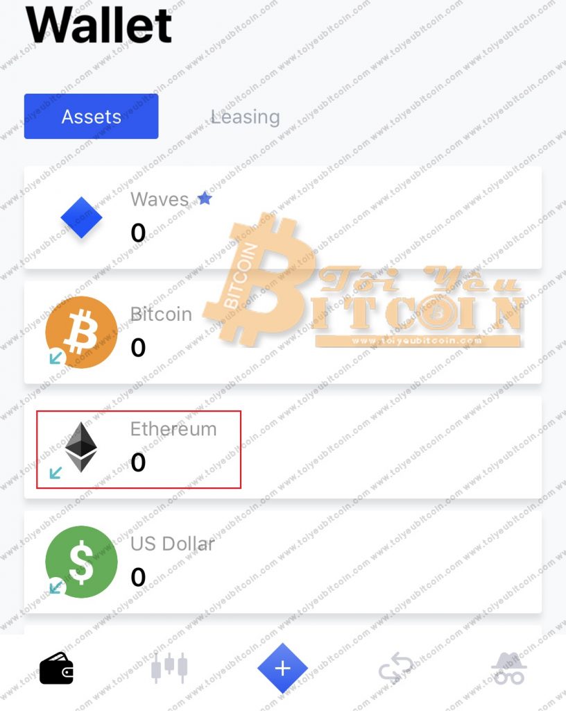 Cách lấy ví ETH trên Waves Wallet. Ảnh 1