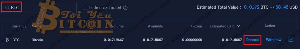 Nạp tiền vào sàn Bit-Z. Ảnh 2
