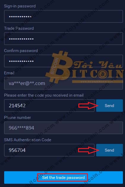 Đặt mật khẩu rút tiền trên BitZ. Ảnh 2