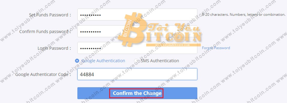 Thiết lập mật khẩu rút tiền Bibox. Ảnh 2