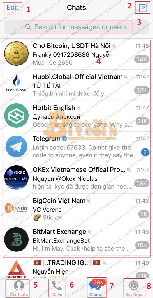 Cách sử dụng Telegram trên điện thoại. Ảnh 1
