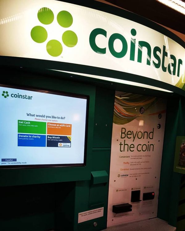 Lựa chọn “Mua Bitcoin” giờ đã xuất hiện tại các ki-ốt của Coinstar tại nhiều bang khắp nước Mỹ