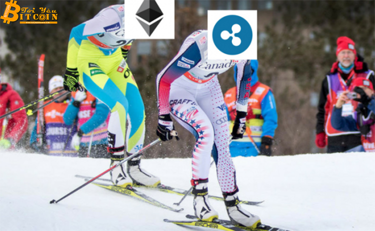 Ethereum vượt mặt Ripple giành lại vị trí thứ 2 về vốn hóa thị trường