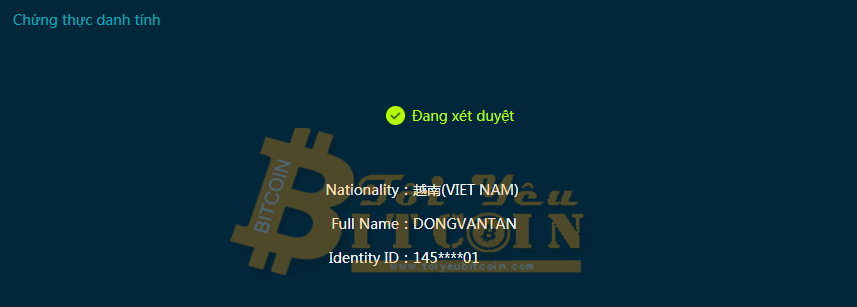 Xác minh tài khoản CoinTiger. Ảnh 2