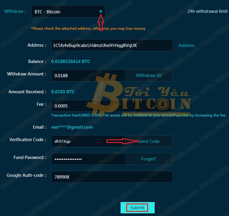 Cách rút tiền từ sàn CoinTiger. Ảnh 2