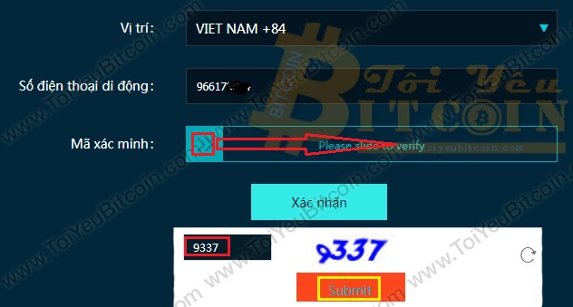 Xác minh SĐT với CoinTiger. Ảnh 2