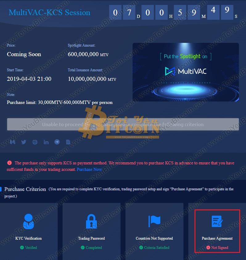 Cách mua token IEO trên Kucoin Spotlight. Ảnh 1