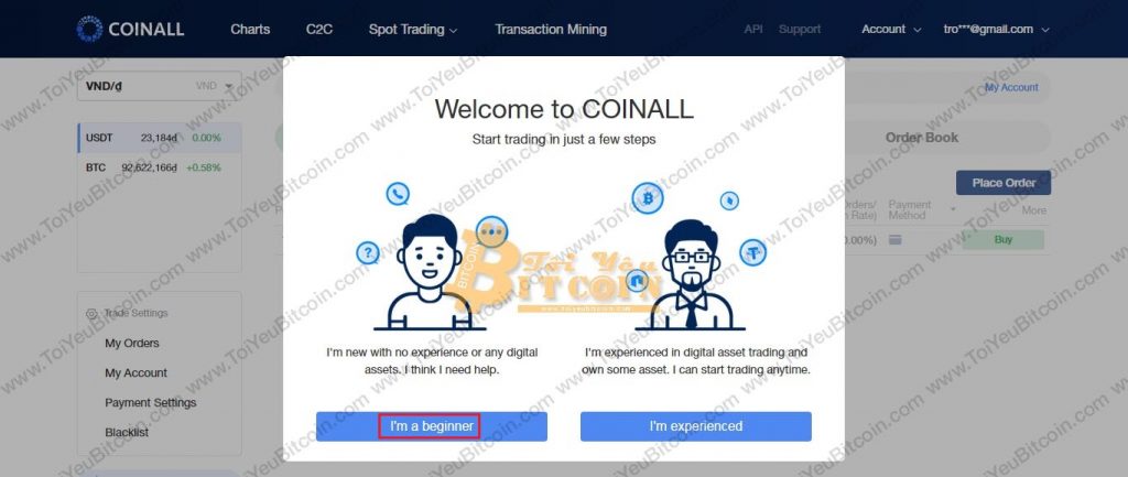 Các đăng ký tạo tài khoản CoinAll. Ảnh 4