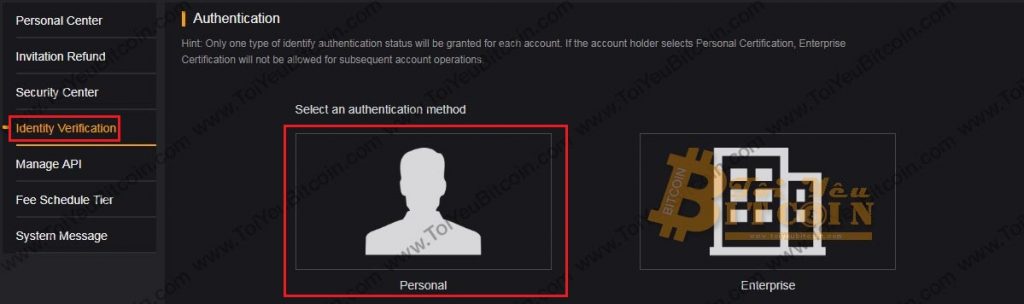 Xác minh tài khoản Coinsuper. Ảnh 1