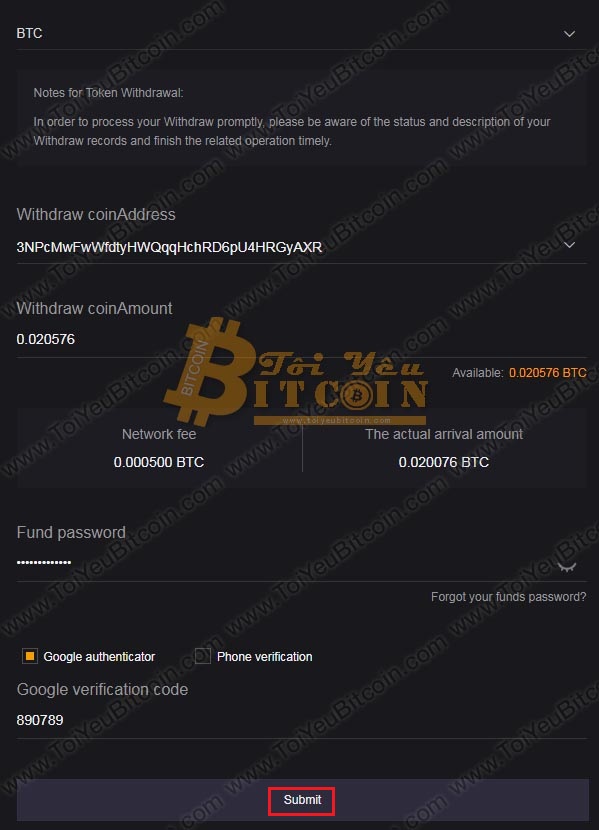 Cách rút tiền từ sàn Coinsuper. Ảnh 2
