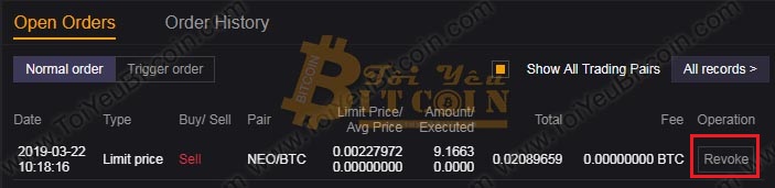 Cách trade coin trên sàn Coinsuper. Ảnh 5