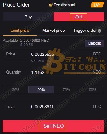 Cách trade coin trên sàn Coinsuper. Ảnh 4