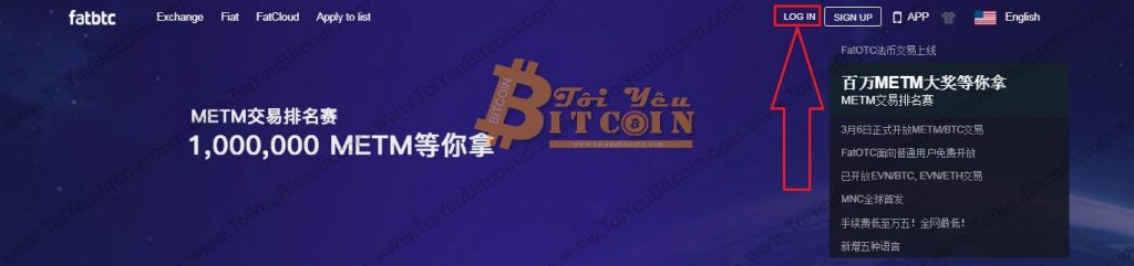 Cách đăng nhập vào sàn Fatbtc. Ảnh 1