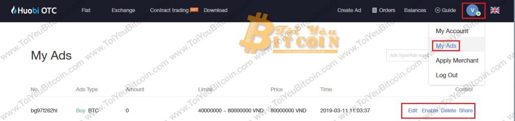 Cách tạo quảng cáo trên Huobi OTC. Ảnh 4