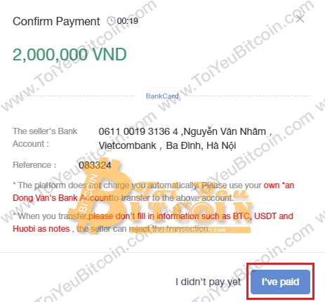 Cách mua coin trên Huobi OTC. Ảnh 4