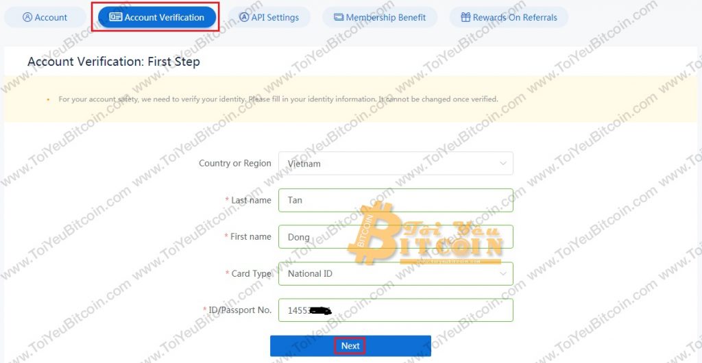 Cách xác minh tài khoản BitMax. Ảnh 1