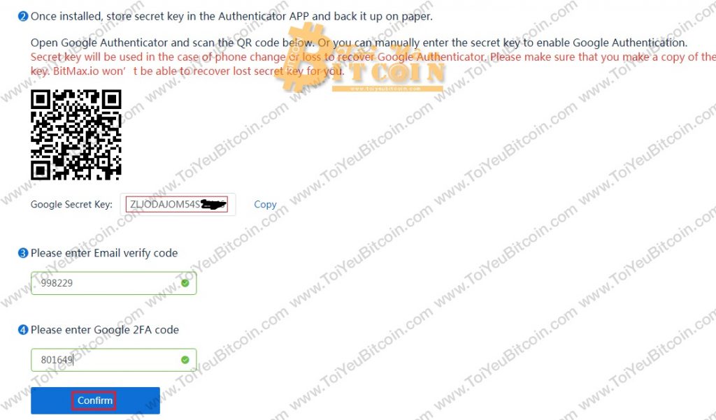 Cách bảo mật tài khoản BitMax. Ảnh 3