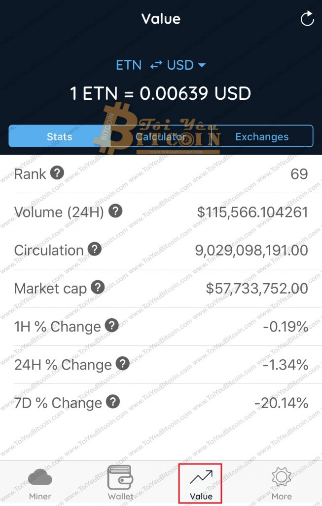 Các phần chính trên ví Electroneum. Ảnh 3