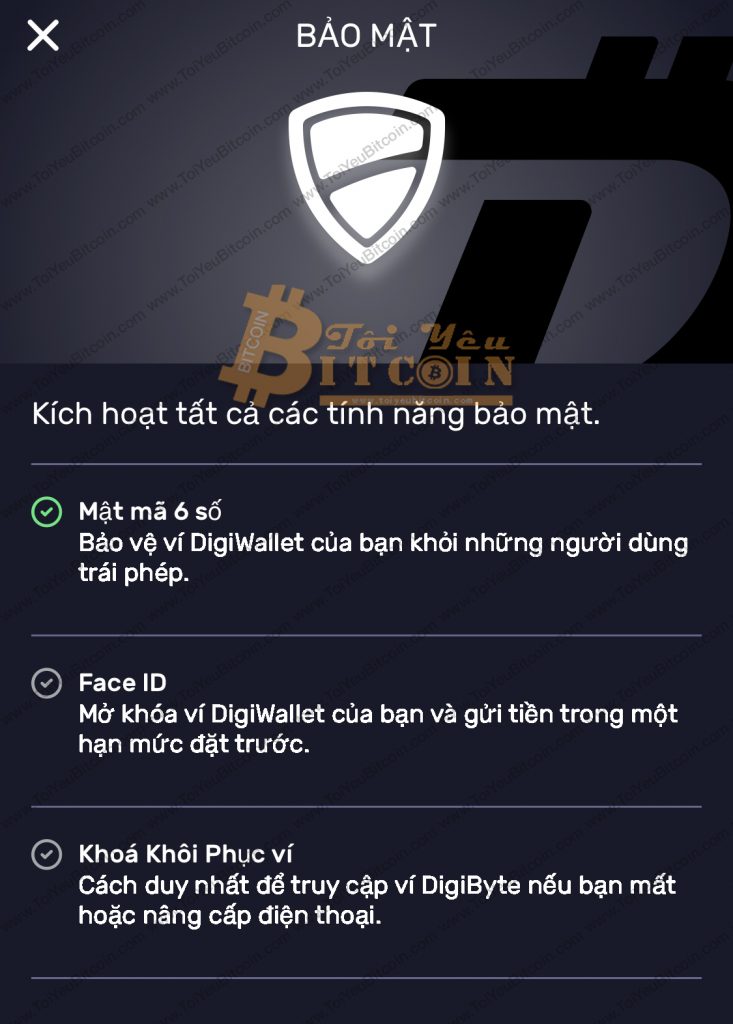 Một số tính năng của ví Digibyte. Ảnh 3