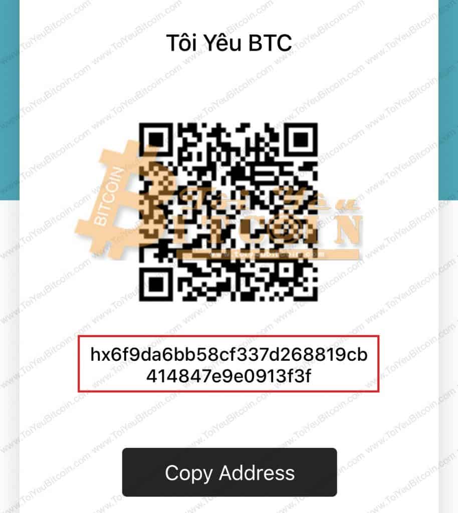 Lấy địa chỉ ví ICX coin