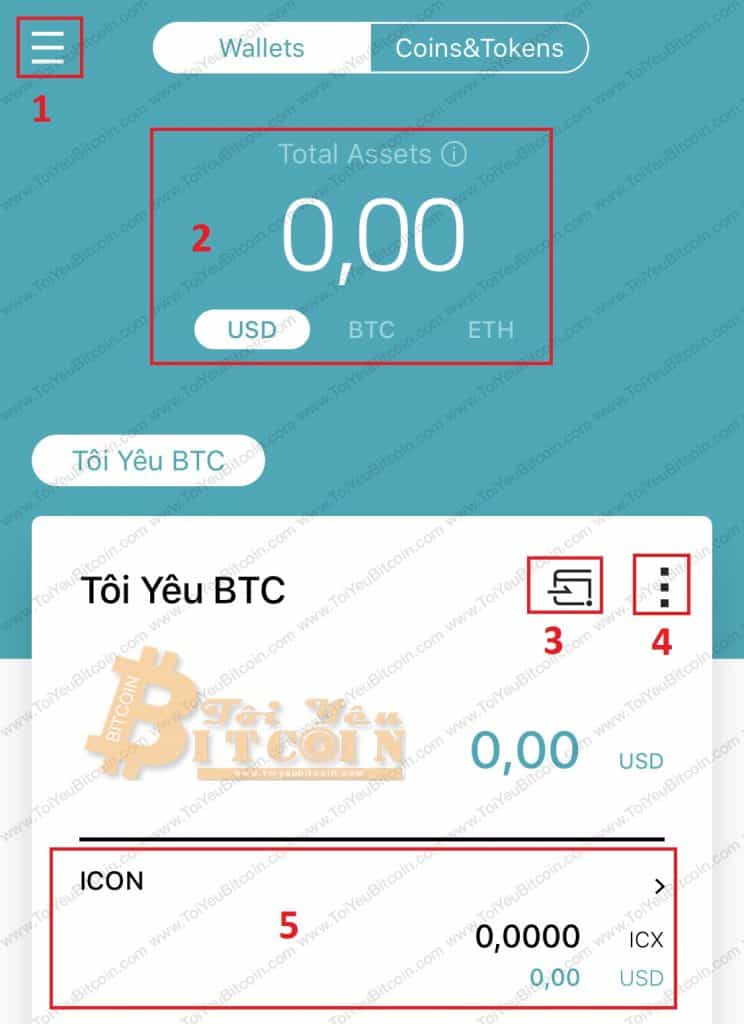 Cách sử dụng ví ICONex