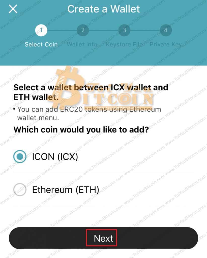 Tạo ví ICX coin trên điện thoại với ICONex. Ảnh 3
