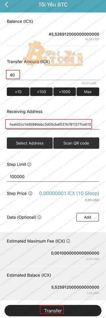 Cách rút tiền từ ví ICONex. Ảnh 6