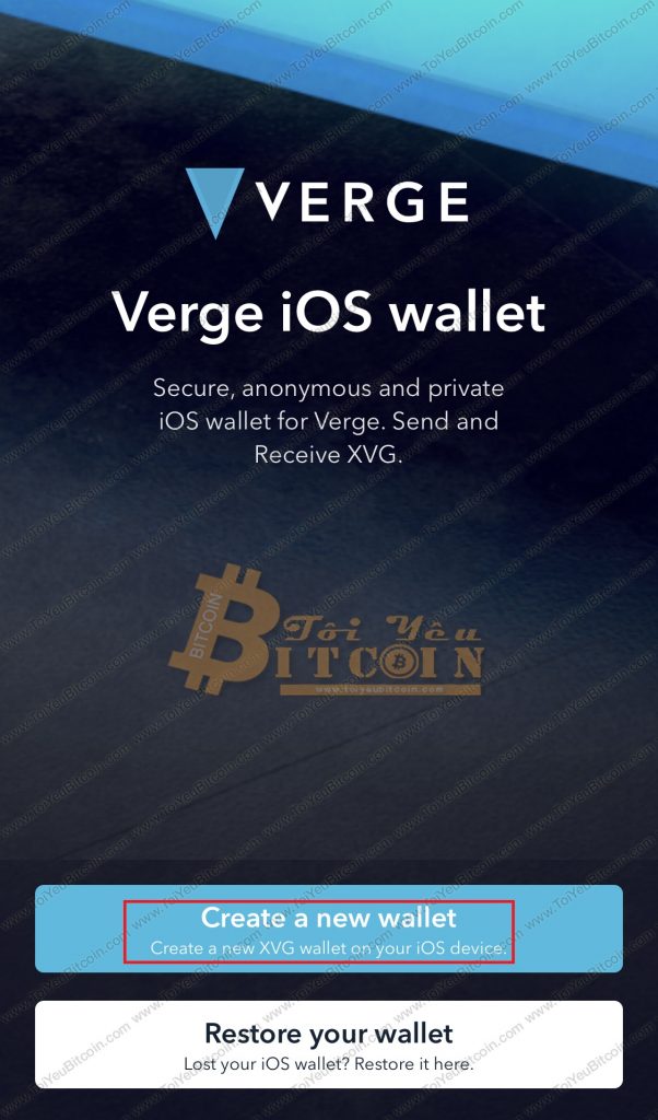 Cách tạo vi Verge coin trên điện thoại. Ảnh 1