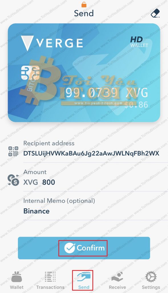 Cách rút tiền từ ví Verge Tor. Ảnh 3
