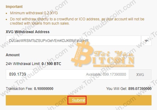 Cách nạp tiền vào ví Verge Tor. Ảnh 2