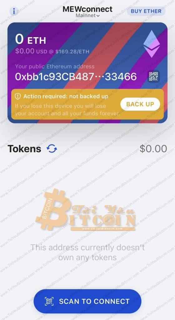 Tạo ví MEWconnect trên điện thoại. Ảnh 5