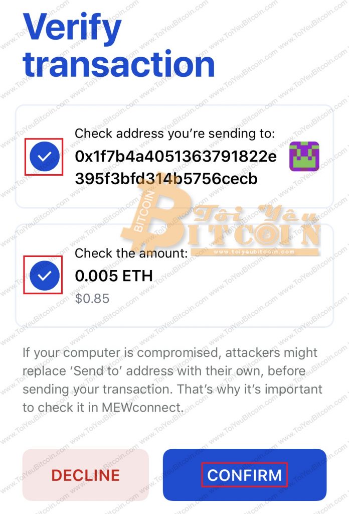 Rút tiền ETH/token từ ví MEW. Ảnh 2