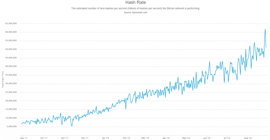 Biểu đồ Hash Rate